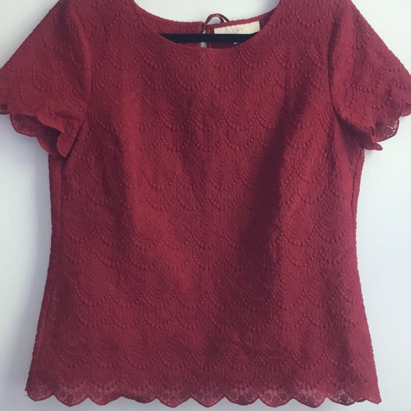 ☀️LOFT Red Top☀️ - Picture 2 of 8